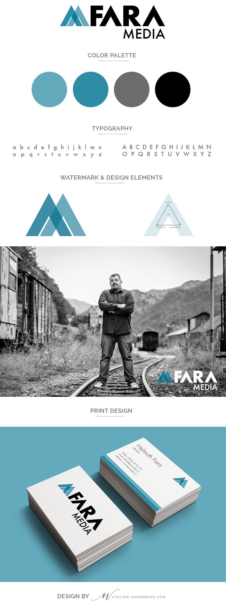 Corporate Design für FARA Media, Logoerstellung, Brand Design, Designkonzept, Logo Gestaltung | Atelier nordbrise Fotografie & Grafikdesign